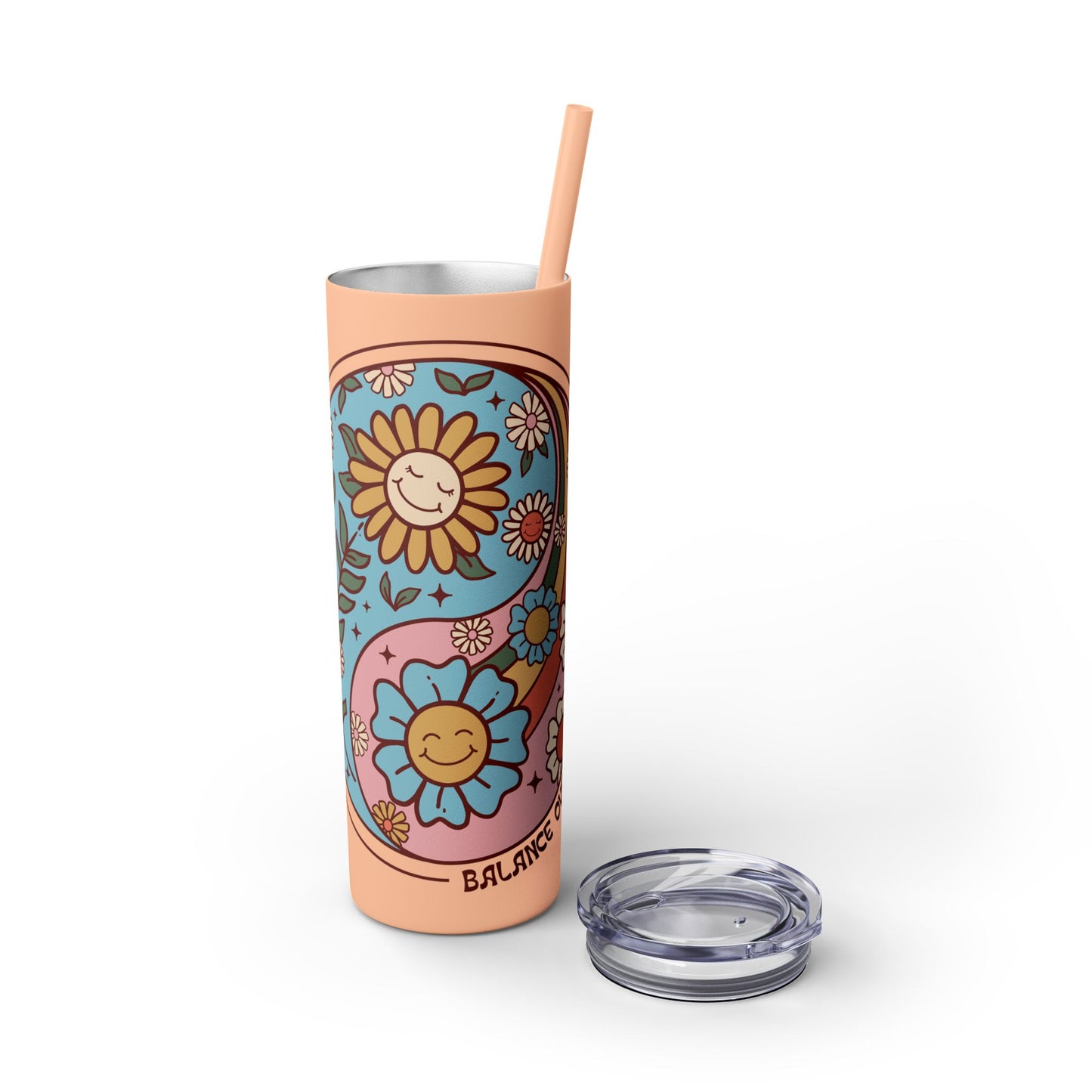 Balance Over Hustle Skinny Tumbler