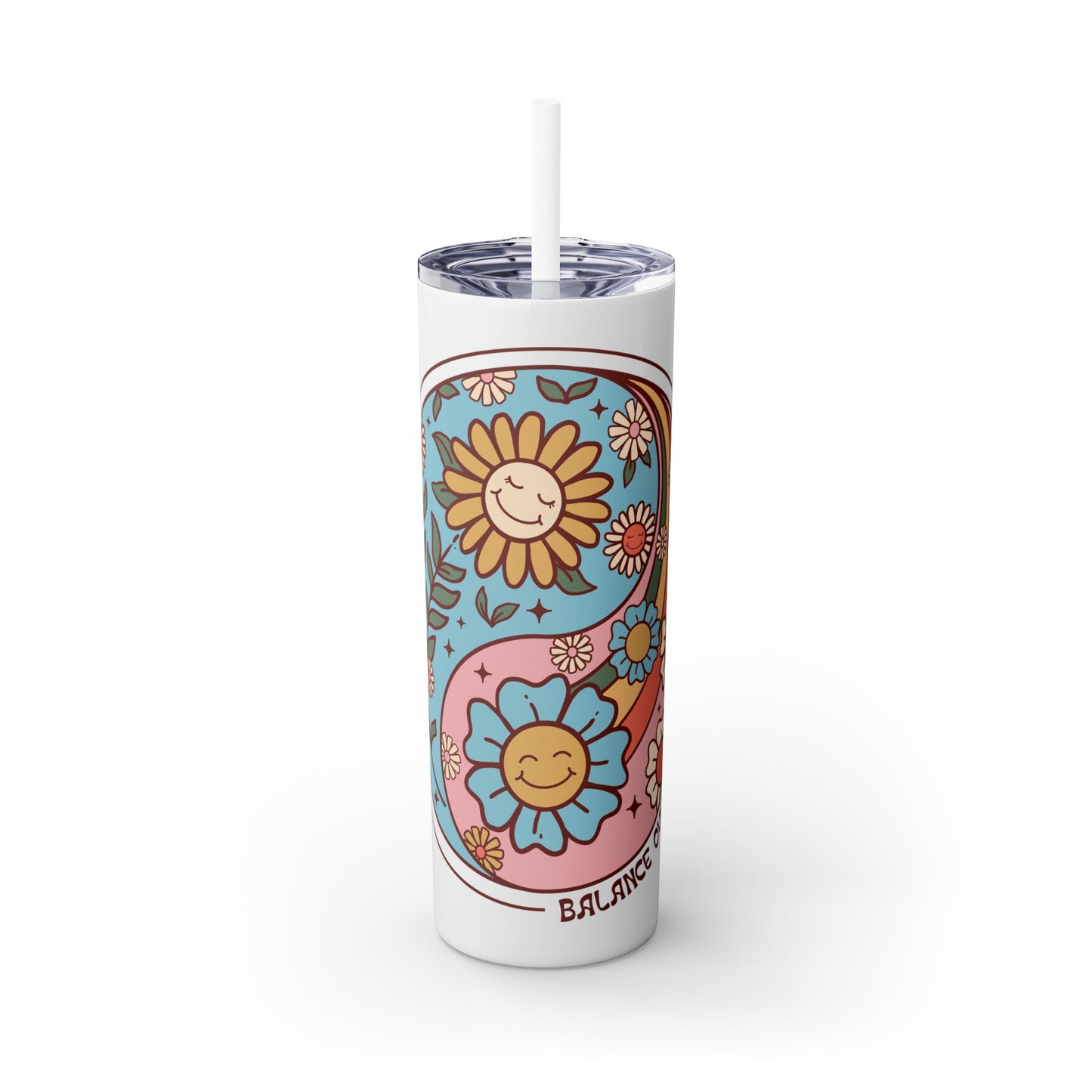 Balance Over Hustle Skinny Tumbler