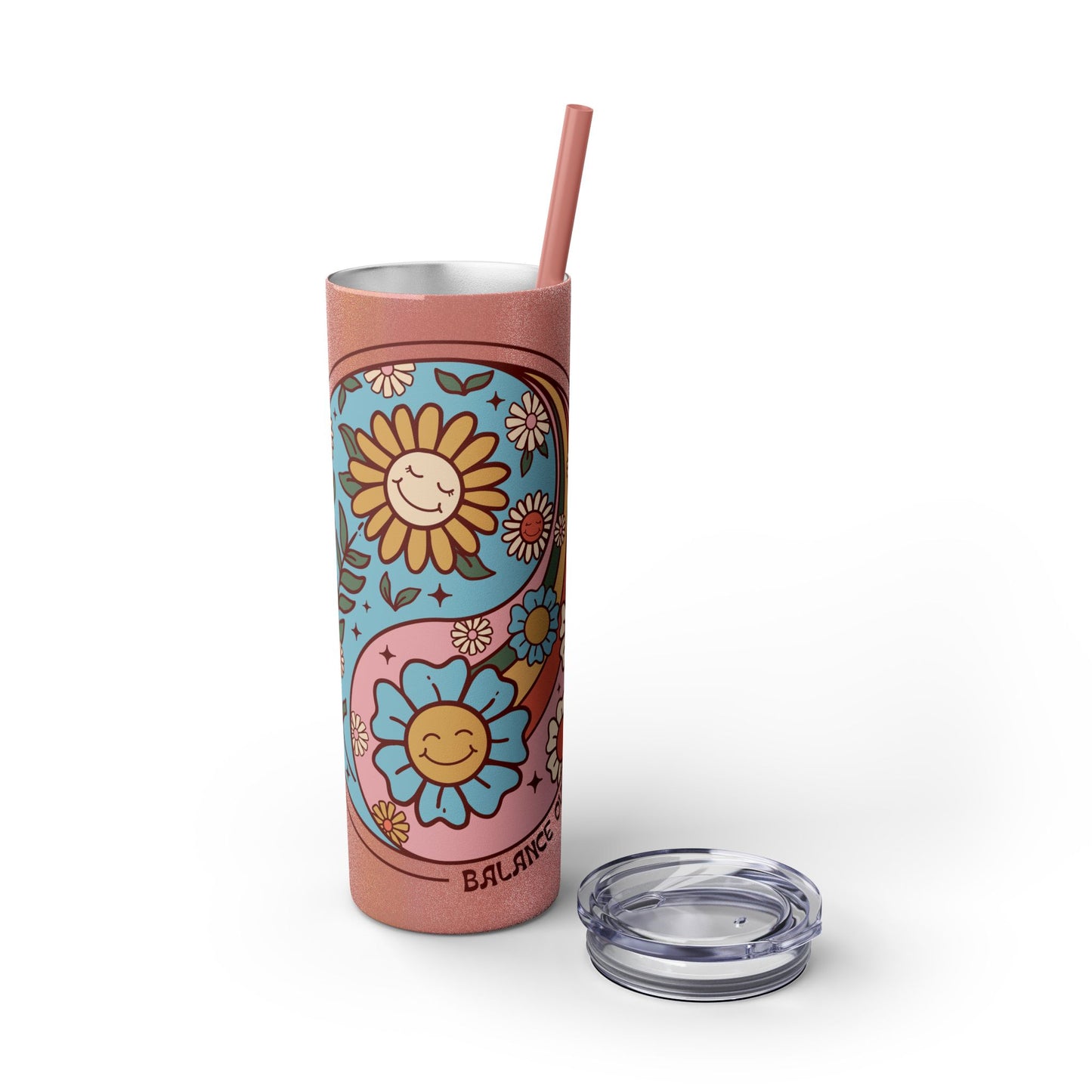 Balance Over Hustle Skinny Tumbler