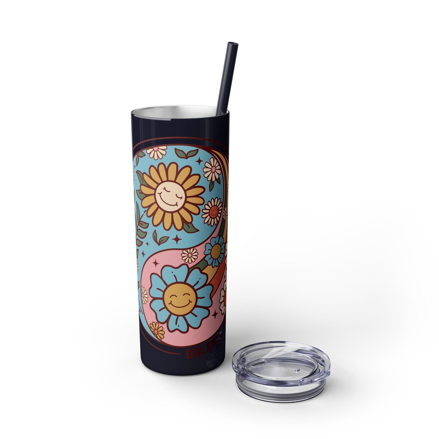 Balance Over Hustle Skinny Tumbler