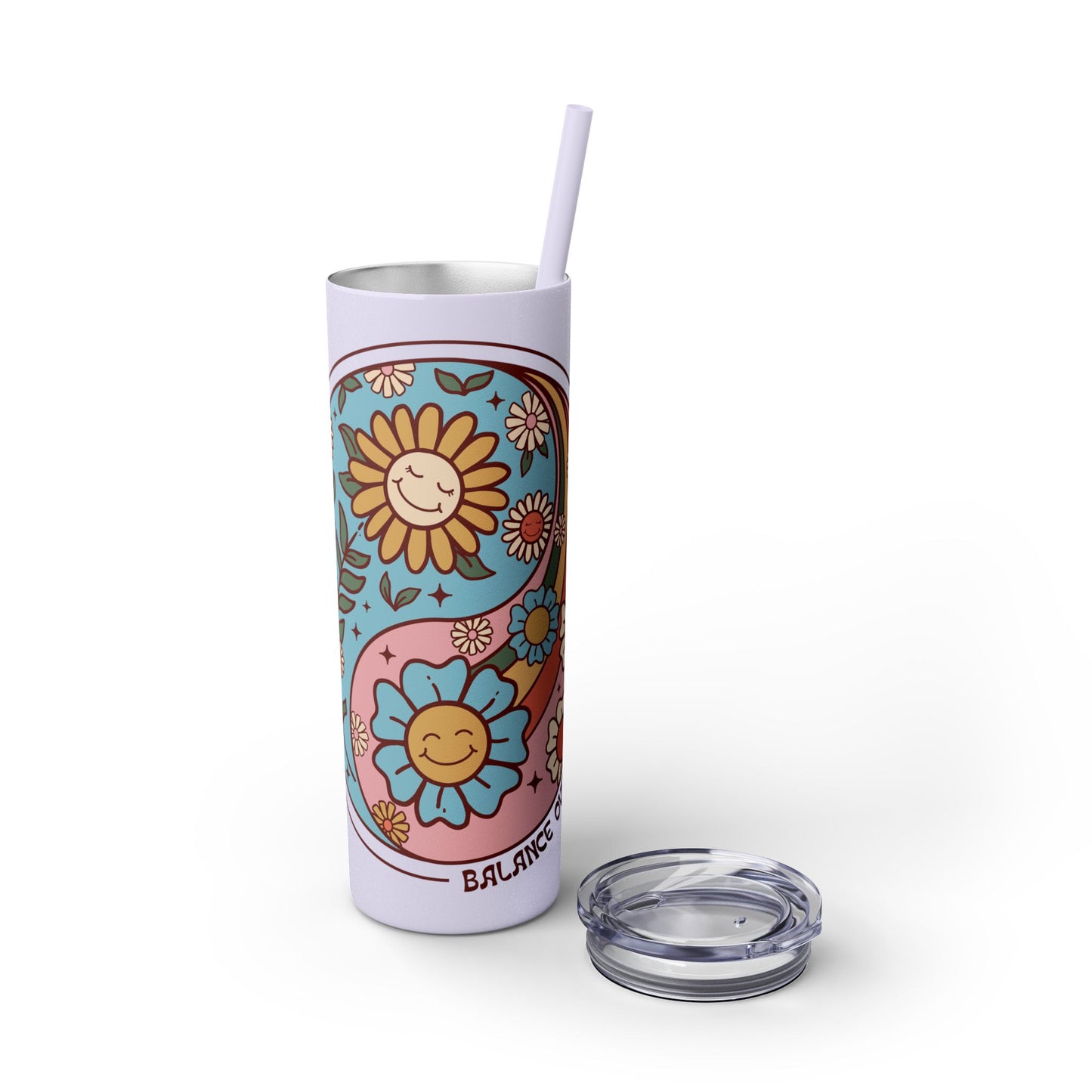 Balance Over Hustle Skinny Tumbler