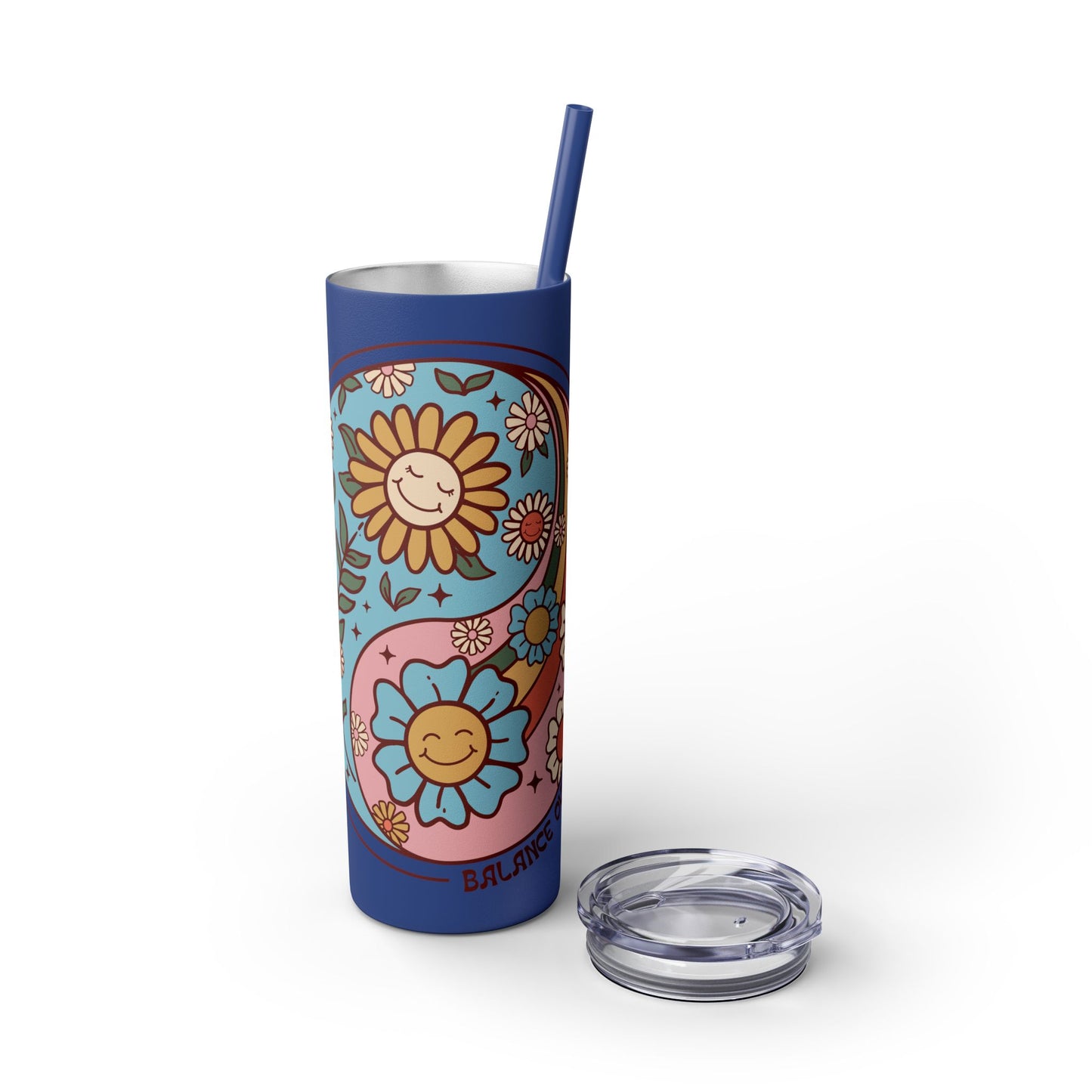 Balance Over Hustle Skinny Tumbler