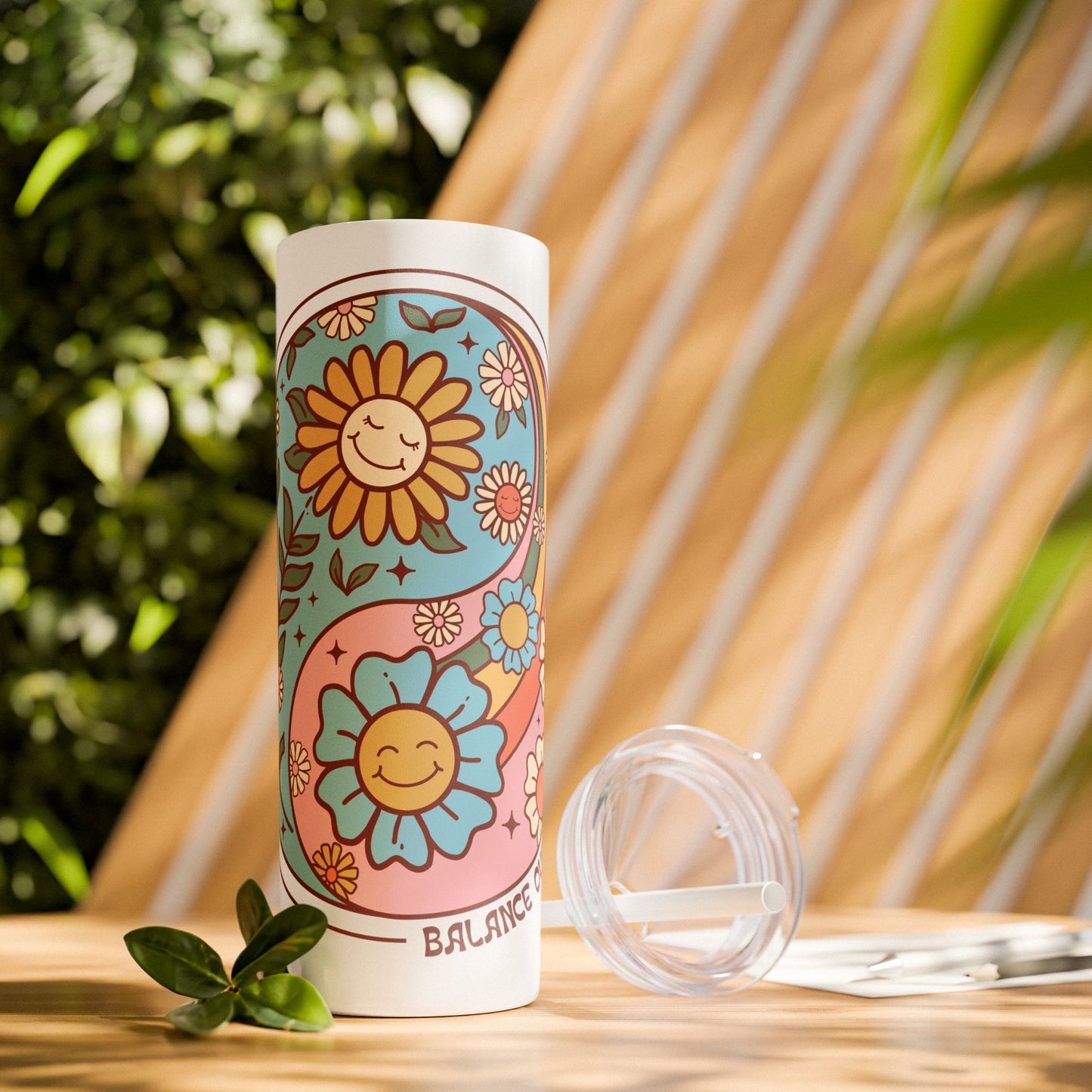 Balance Over Hustle Skinny Tumbler