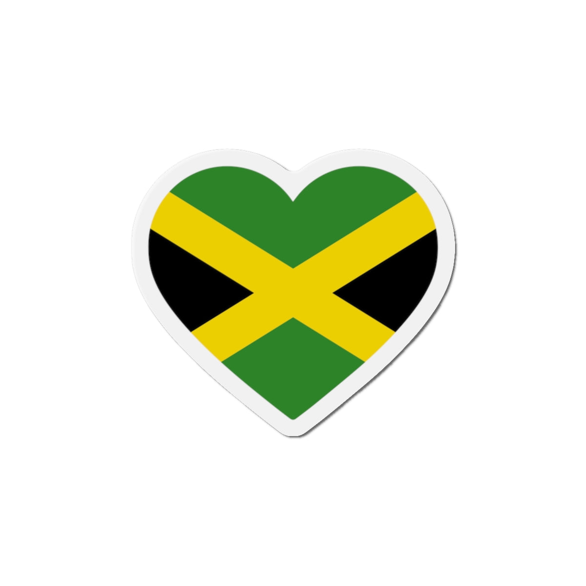 Jamaica Heart Flag Magnet
